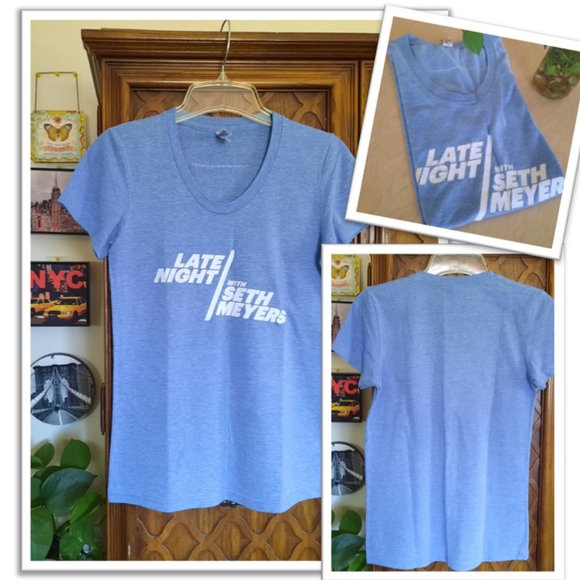 🌟FREE with purchase🌟 Late Night with Seth Meyers T-Shirt - Blue, Size S - Picture 16 of 16